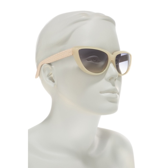 LINDA FARROW LFL305 C8 SHELL ASH SNAKE GRADIENT GREY CAT EYE SUNGLASSES. 63 mm - Picture 2 of 12